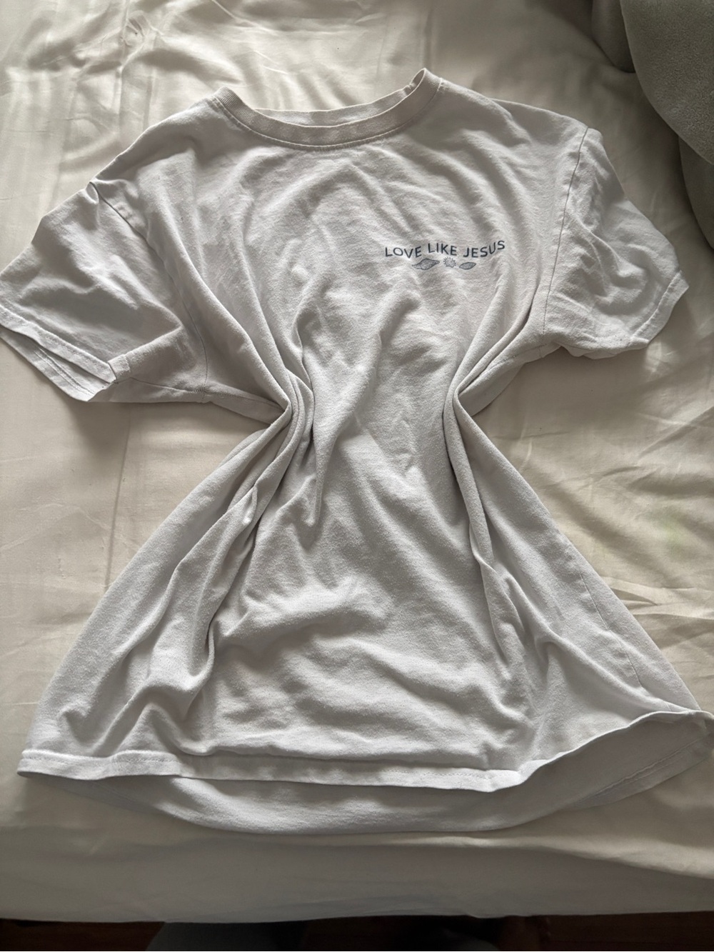 Love Like Jesus White Graphic Tee
